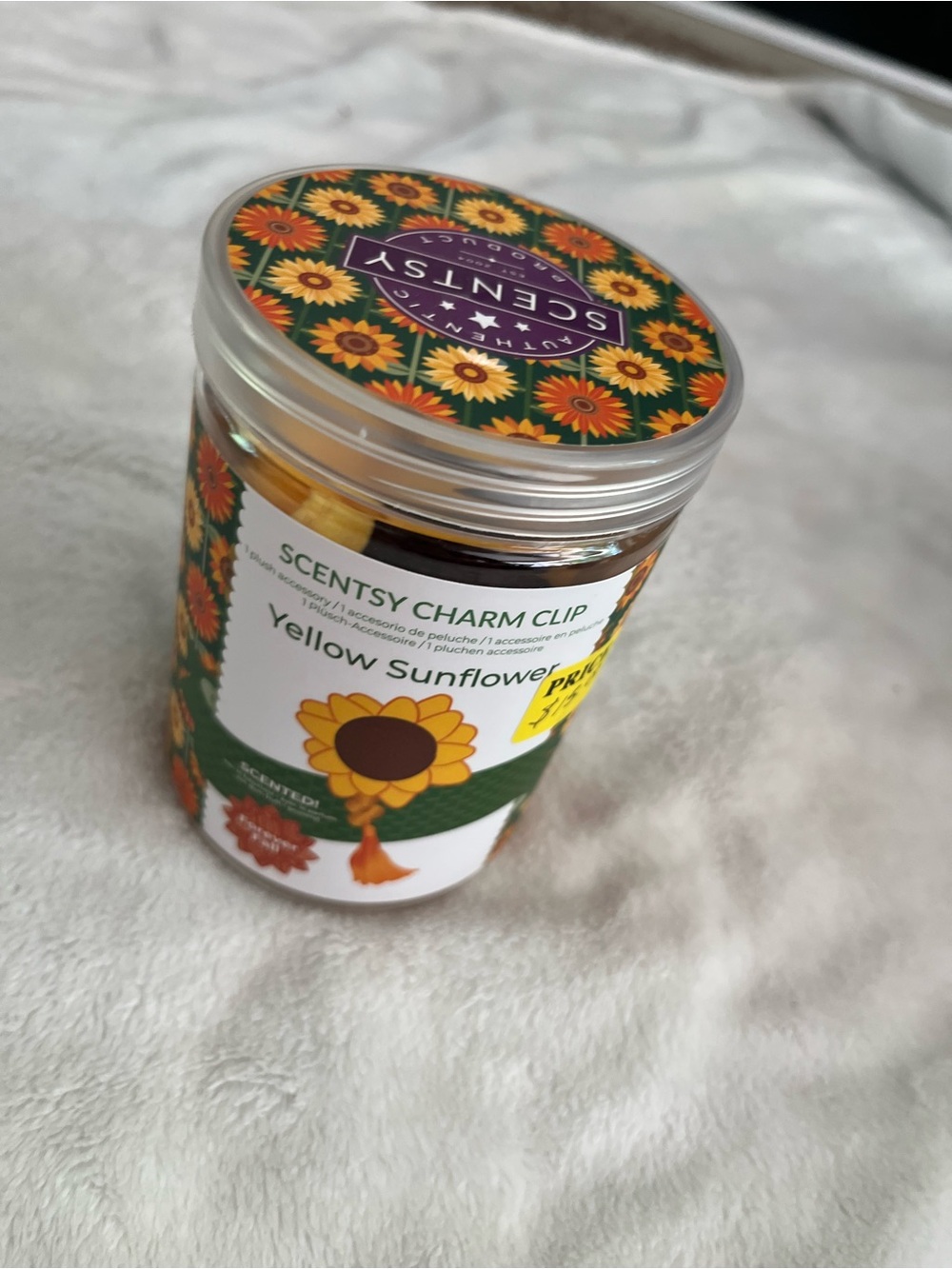Scentsy Yellow & Orange Sunflower Charm Clip - Floral Scent Accessory